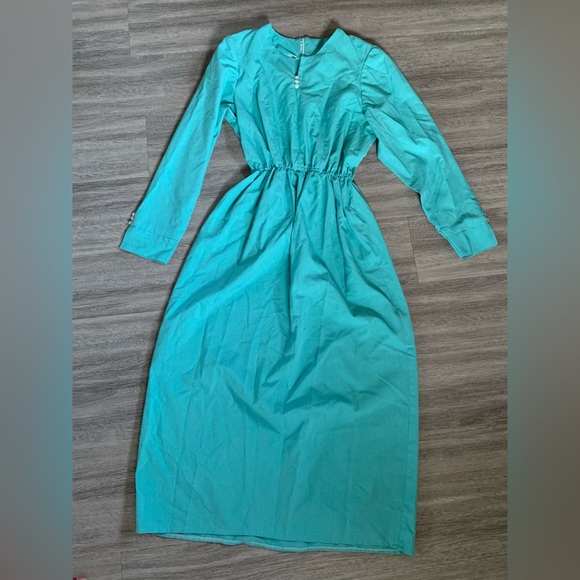 Teal handmade vintage dress - Picture 1 of 5